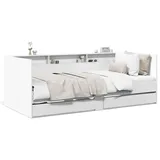 vidaXL Tagesbett mit Schubladen 90 x 200 cm weiß