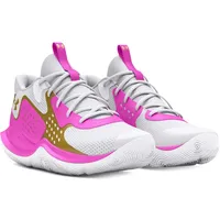 Under Armour Jet '23 Basketballschuhe 105 white/vivid magenta/metallic gold
