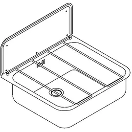 KWC Sirius Ausgussbecken 46 x 13,5 x 40,5 cm
