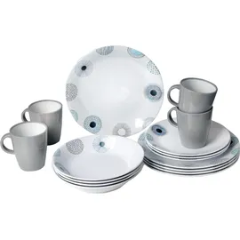 Brunner Deep Sea Geschirrset 16-tlg. blau/grau