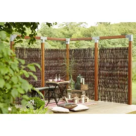 Plus Zaun Hauptelement PLUS Luxus 120 x 180 cm 1 Stück Braun