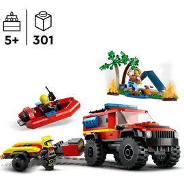LEGO City Feuerwehrgeländewagen mit Rettungsboot 60412