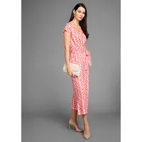 Hechter Paris Culotte-Overall mit Wickelteil orange|rosa 46