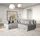 DeLife Ecksofa Clovis Grau Flachgewebe Ottomane Links modular - Grau