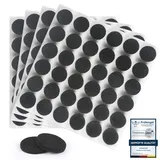 moinkerin 144 Stücke Filzgleiter Selbstklebend 15mm filzgleiter für stühle 5mm Dicke Möbel Filzgleiter für Möbelfüße Stuhlbeine, Hartholzböden(Schwarz,15mm)