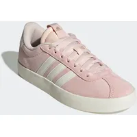 Sneaker ADIDAS SPORTSWEAR "VL COURT 3.0", Gr. 43, weiß (wonder quartz, core weiß, cyber metallic), Leder, Synthetik, Schuhe Sneaker, inspiriert vom Design des adidas samba