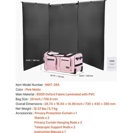 Vevor Tanztasche mit Kleiderständer 736,6 x 0 x 0 Pink