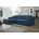 Fun Möbel Ecksofa Schlafsofa Sofa CONOR Stoff Marineblau Ottomane Links - Blau