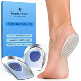 FERSENFREUND© Fersensporn Einlagen - NEU MIT ANTIRUTSCH SOHLE - Fersenkissen Geleinlagen aus 100% ECHTEM SILIKON Fersenkeil Gelkissen für Schuhe Ferse Gel Schuheinlagen Fersenpolster Gelpads (Frauen)