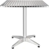 Bolero Bistrotisch 70 x 70 x 72 cm Silber/Weiß