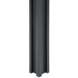 Floraworld Bohlenzaun-Pfosten 10 x 123 cm Grau/Aluminium
