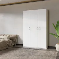 Forte weiß, B:133,2cm H:210,5cm T:42cm, FSC-zertifizierter Holzwerkstoff, Schränke, Drehtürenschrank