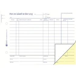 Avery Zweckform Materialanforderungsformular