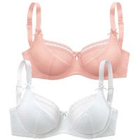 PETITE FLEUR Bügel-BH Damen puder+weiß Gr.80D