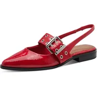Marco Tozzi Damen Pumps weiches Feel Me Fußbett weiches Innenfutter Vegan Vegan, rot (RED PATENT), 39 EU
