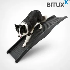 BITUXX Hunderampe Klappbar Schwarz