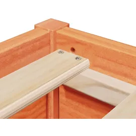 vidaXL Bett mit Matratze Wachsbraun 120x200 cm Massivholz Kiefer