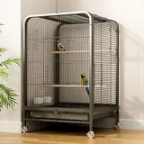 Flugkäfig für kleine Papageien DIY Indoor/Outdoor mit Rädern - Abnehmbares Tablett & Reise Vogelkäfig für Kanarienvögel, Nymphensittiche, Lovebird - Wellensittiche Finken Vogelkäfige