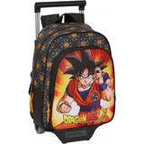 Safta DRAGON BALL Kinderrucksack mit Trolley 705, ideal für Kinder unterschiedlichen Alters, bequem und vielseitig, Qualität und Widerstandsfähigkeit, 27 x 10 x 33 cm, Schwarz, Schwarz, Estándar,