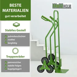 Treppenkarre pannensicher 118cm Stahlrahmen mit Sicherheitsgriffen Treppensackkarre Sackkarre