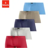 H.I.S. H.I.S Hipster, (Packung, 5 St.), knapp sitzende Boxershorts aus Baumwollstretch H.I.S rot, marine, grau-meliert, khaki