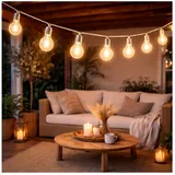 Edco LED-Lichterkette Batteriebetrieben 2 m Warmweiß