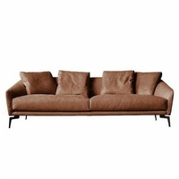 JVmoebel Sofa Design Italienische Möbel 2 Sitzer Sofa Couch Polster Lounge Club, Made in Europe braun