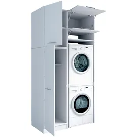 laundreezy Mehrzweckschrank-Set 118 x 238 x 68 cm Weiß