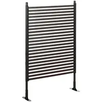 Outsunny Gartenzaun, Dekorative Zaun, 93 x 150 cm Teichzaun, Stahlzaun mit Fuß, Steckzaun für Balkon, Terrasse, Braun - Braun