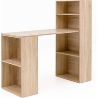 FineBuy Schreibtisch mit Regal 120x120x53 cm Holz Modern Bürotisch