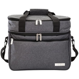 Twistshake Kühltasche 21 L für Babynahrung und mehr | 3 Fächer | Faltbar, Grau