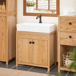 SoBuy Waschbeckenunterschrank Waschbeckenunterschrank 60 x 60 x 35 cm,