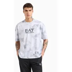 EA7 für Herren. 7M000067_AF13802 Athleten-T-Shirt weiß (M), Lässig, Polyester, Kurzarm