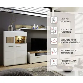 Innostyle Wohnwand in weiß inkl. Beleuchtung