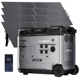 OUKITEL P5000 PRO Powerstation 5120Wh mit 4x200W Solarpanel, 4000W(6000W Peak) Powerstation 1800W Schnelle Ladung Notstromaggregat für Haus, Solargenerator Stromerzeuger für Camping