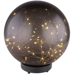 LED Solarlampe, Kugel-Form, Lichterkette, H 30 cm