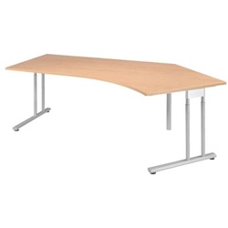 Geramöbel Winkelschreibtisch »Lissabon« lange Seite links braun, 216.6x72x113 cm