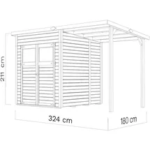 WOODTEX Mollie Plus 3,35 x 1,99 m Fichte