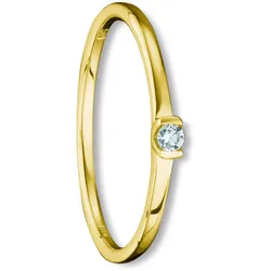 Diamantring ONE ELEMENT "0.04 ct Diamant Brillant Ring aus 585 Gelbgold" Gr. 56, gold, Fingerringe, Damen, 56,mit Diamant, Gelbgold 585-Diamanten, Gelbgold 585, Diamanten, Damen Gold Schmuck