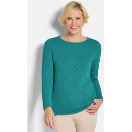 GOLDNER Rundhalspullover grün 52