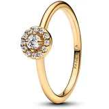 Damen-Ring Pavé Heiligenschein Goldfarben 54/17 2