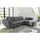 luma-home Großes Ecksofa mit Rutschen-Armlehne Schlaffunktion Bettkasten Couch in Grau - Grau
