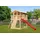 Karibu Stelzenhaus Benjamin Set Natur Holzrampe Rutsche 3 m Rot