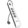 Belkin Steckdosenleiste 4-fach 2 m Weiß/Grau