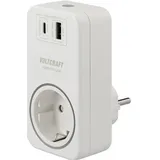 VOLTCRAFT SEM6503 Energiekosten-Messgerät USB-Schnittstelle, USB-Messung (Ladeleistung), inkl. Funksteckdose, Datenexport