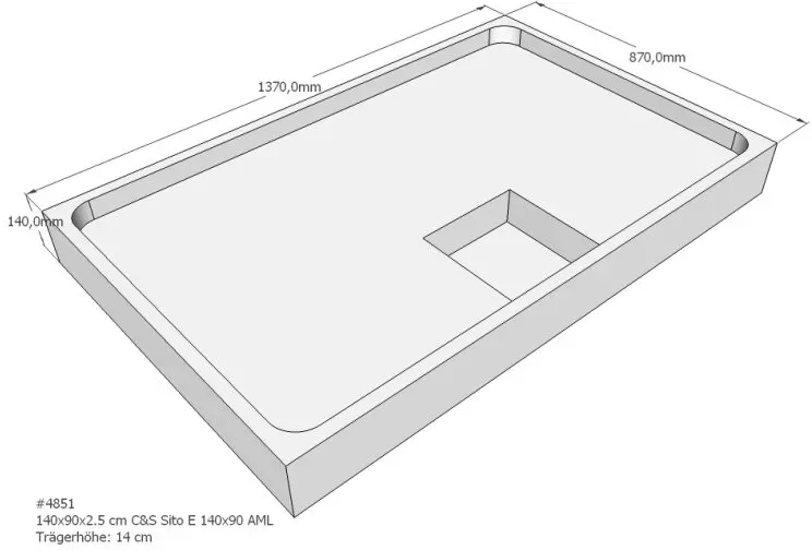 Schröder Duschwannenträger für Sito E 140x90