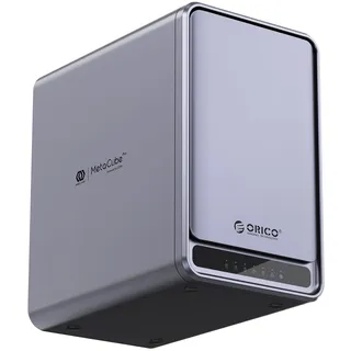 ORICO 5 Bay NAS Speicher und lokale Cloud, Netzwerkfähiges Gehäuse mit APP-Anbindung für Team/Familie, Samba & DLNA Protokoll, 4-Core CPU, 2GB RAM DDR4, Hardware RAID(Diskless) - TS500