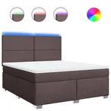 vidaXL Boxspringbett 180 x 200 cm Dunkelbraun