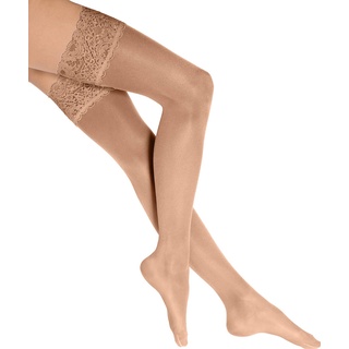 WOLFORD Strümpfe Satin Touch 20 Stay-Up Gobi