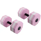 Breeshy Hantelset Aus Eva-Schaum, Wassergewichte, Wassergymnastik, Wassertherapie, Pool-Fitness, Wassertraining (2 Stück) Rosa